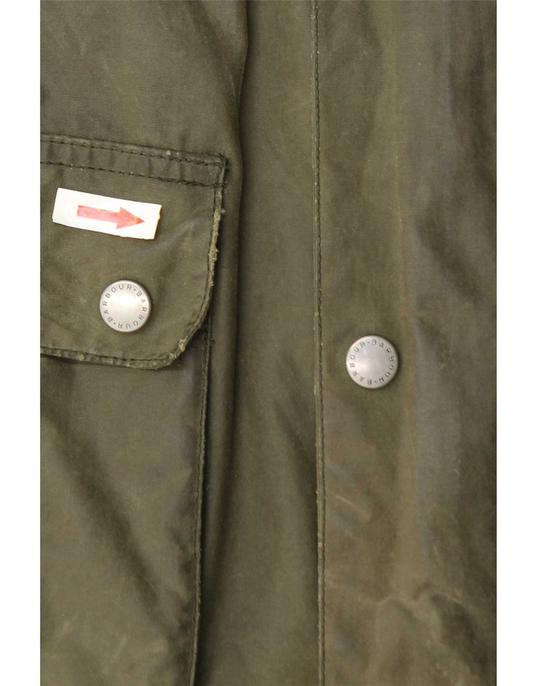 Barbour Mens Waxed Cotton Jacket UK 36 Small Green Cotton