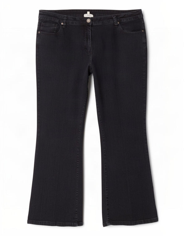 Marks & Spencer Womens Autograph Bootcut Jeans UK 22 3XL W42 L31 Black