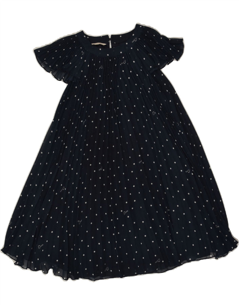 GUESS Girls Tent Dress 9-10 Years Navy Blue Polka Dot Polyester | Vintage Guess | Thrift | Second-Hand Guess | Used Clothing | Messina Hembry 
