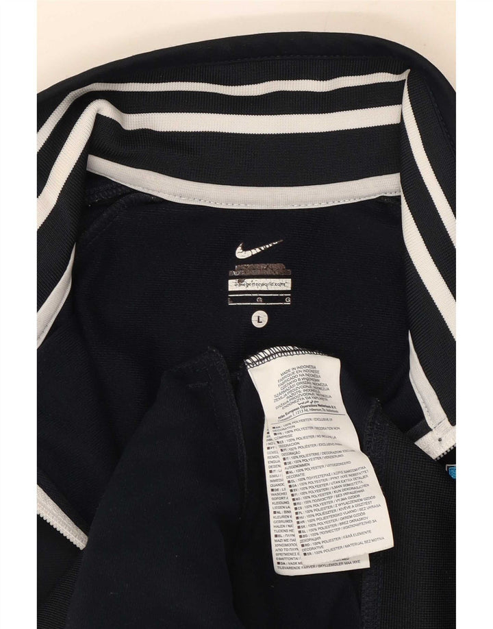 Nike Mens Graphic Tracksuit Top Jacket Large Navy Blue Polyester