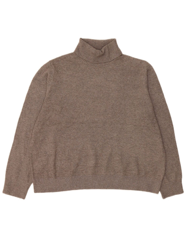 Marks & Spencer Womens Oversized Roll Neck Jumper Sweater UK 16 Large Grey