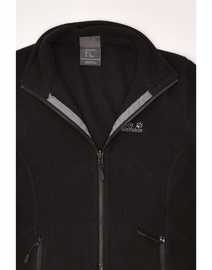 JACK WOLFSKIN Womens Fleece Jacket UK 8/10 Small Black Polyester | Vintage Jack Wolfskin | Thrift | Second-Hand Jack Wolfskin | Used Clothing | Messina Hembry 