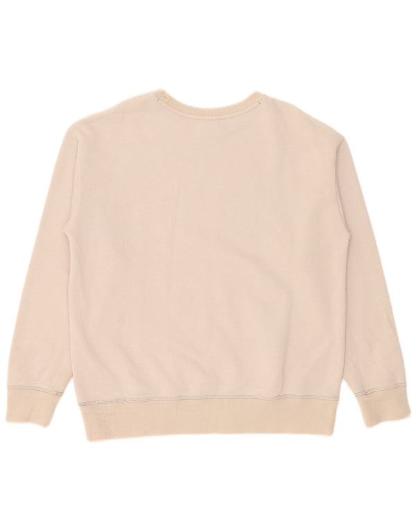 Champion Mens Sweatshirt Jumper Medium Beige Cotton