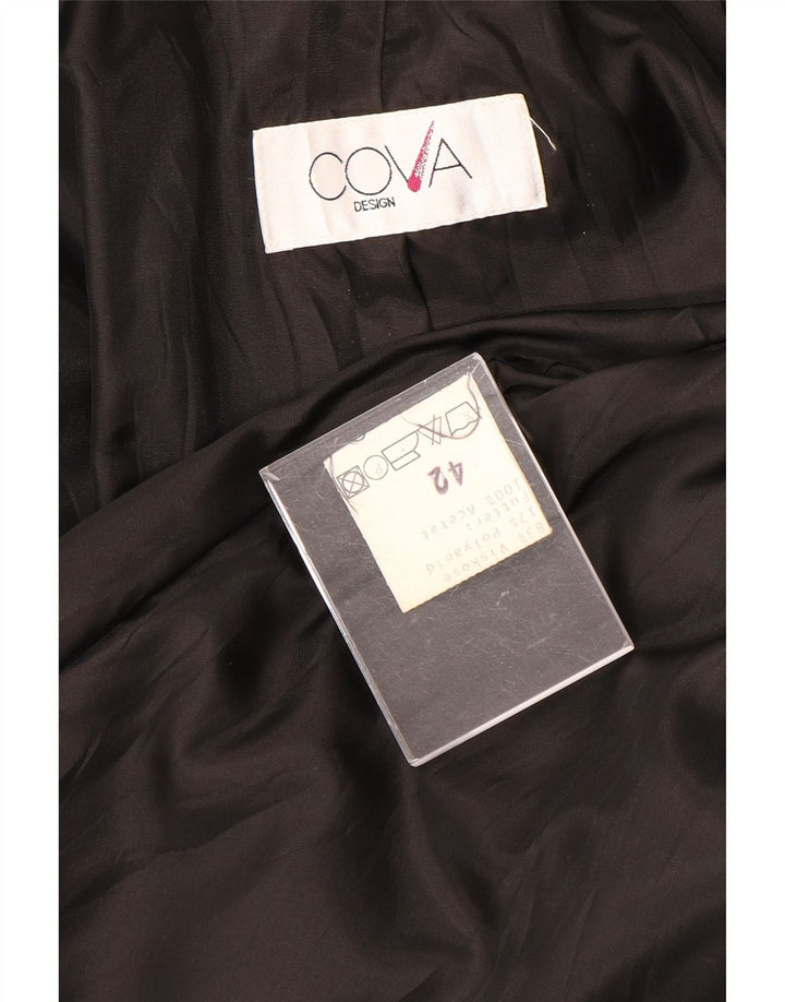 Vintage Womens Oversized Double Breasted Coat IT 42 Medium Grey Viscose