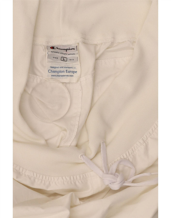 CHAMPION Womens Tracksuit Trousers Joggers UK 14 Large  White Polyester