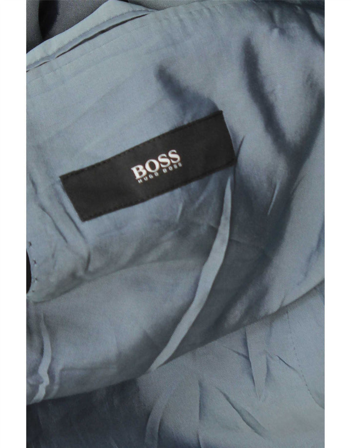 Hugo Boss Mens 3 Button Blazer Jacket UK 44 2XL Black