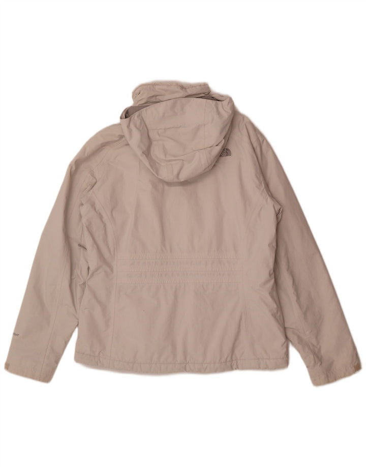 The North Face Womens Hooded Windbreaker Jacket UK 16 Large Grey Polyester