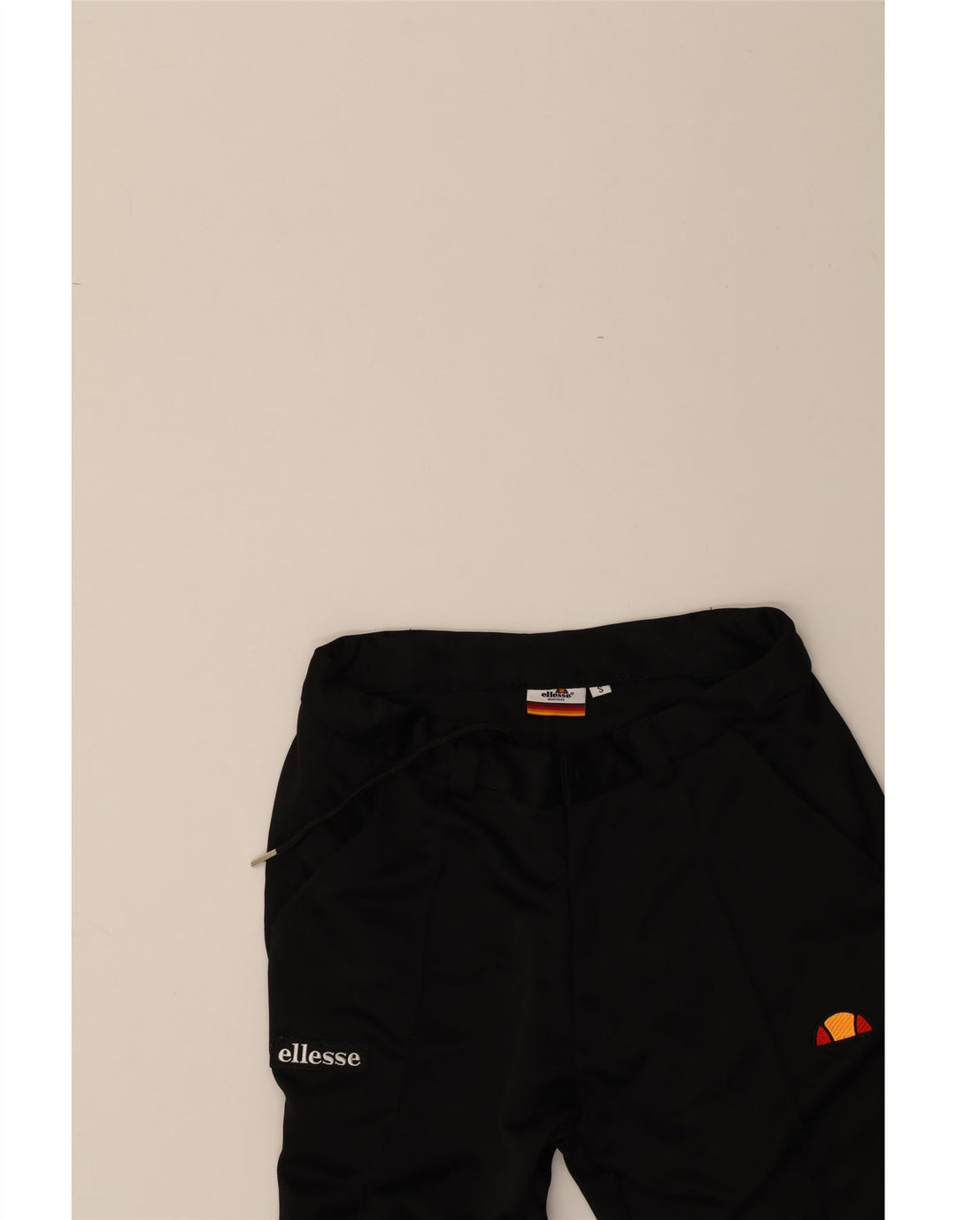 ELLESSE Womens Heritage Slim Chino Trousers Small W29 L27 Black Polyester Vintage Ellesse and Second-Hand Ellesse from Messina Hembry 