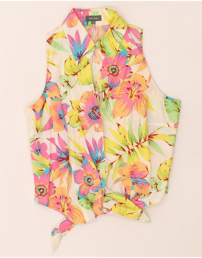 MARC AUREL Womens Sleeveless Shirt Blouse EU 40 Medium Multicoloured Vintage Marc Aurel and Second-Hand Marc Aurel from Messina Hembry 