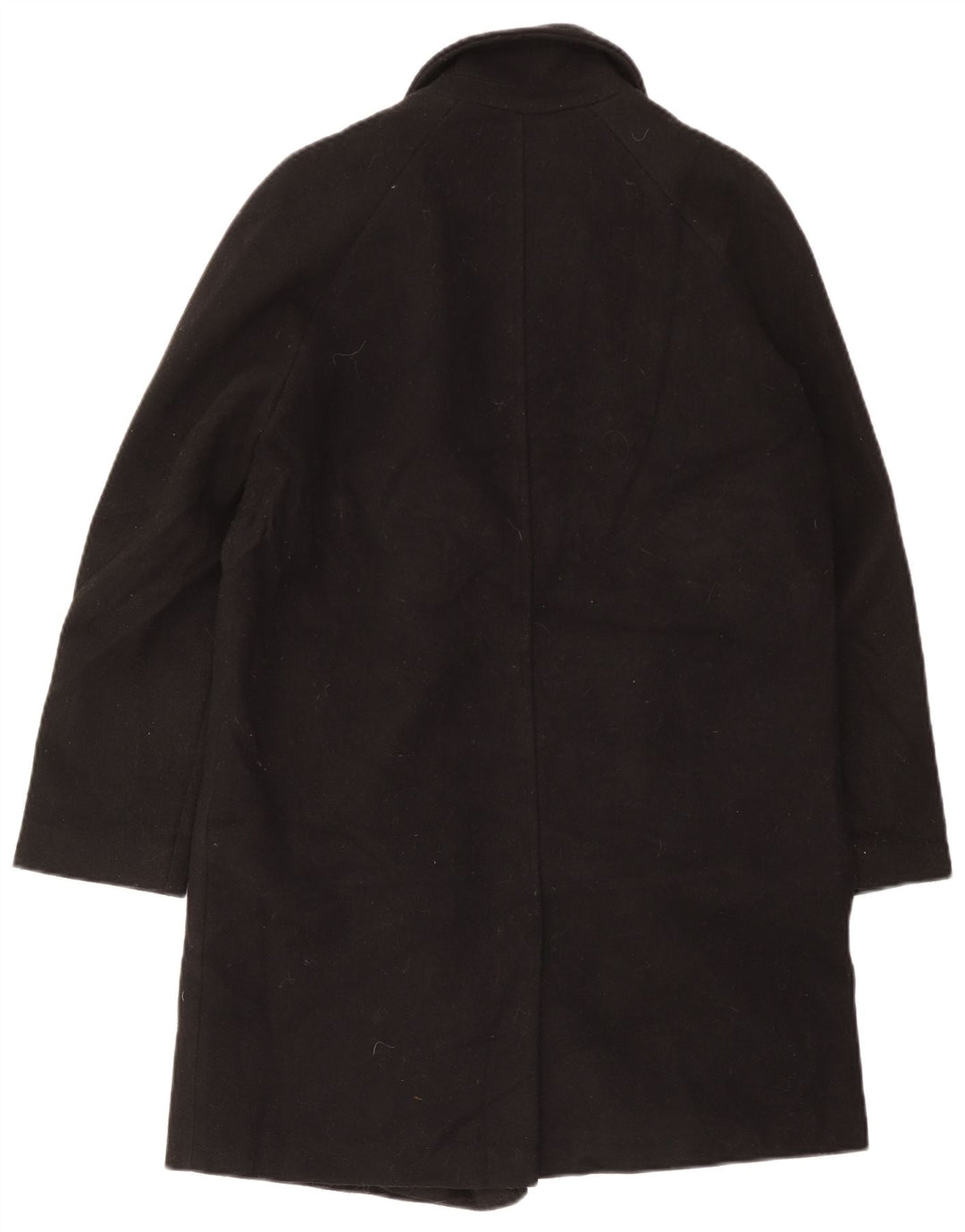 Topshop Womens Oversized Double Breasted Coat UK 10 Small Black Polyester