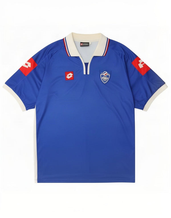 Lotto Mens Yugoslavia 2002-2003 home Football Shirt 2XL Blue Colourblock