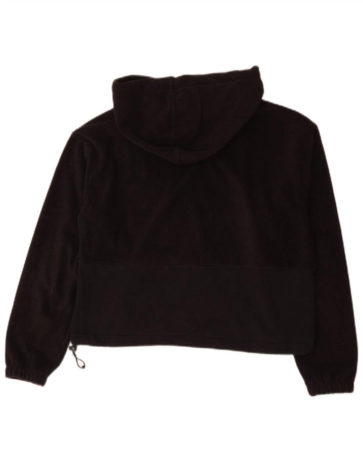 Champion Womens Hooded Fleece Jumper UK 14 Medium Black Polyester