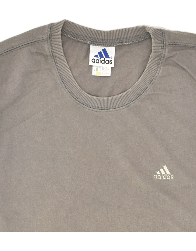 ADIDAS Mens Slim Vest Top UK 46/48 XL Grey Colourblock Cotton Vintage Adidas and Second-Hand Adidas from Messina Hembry 