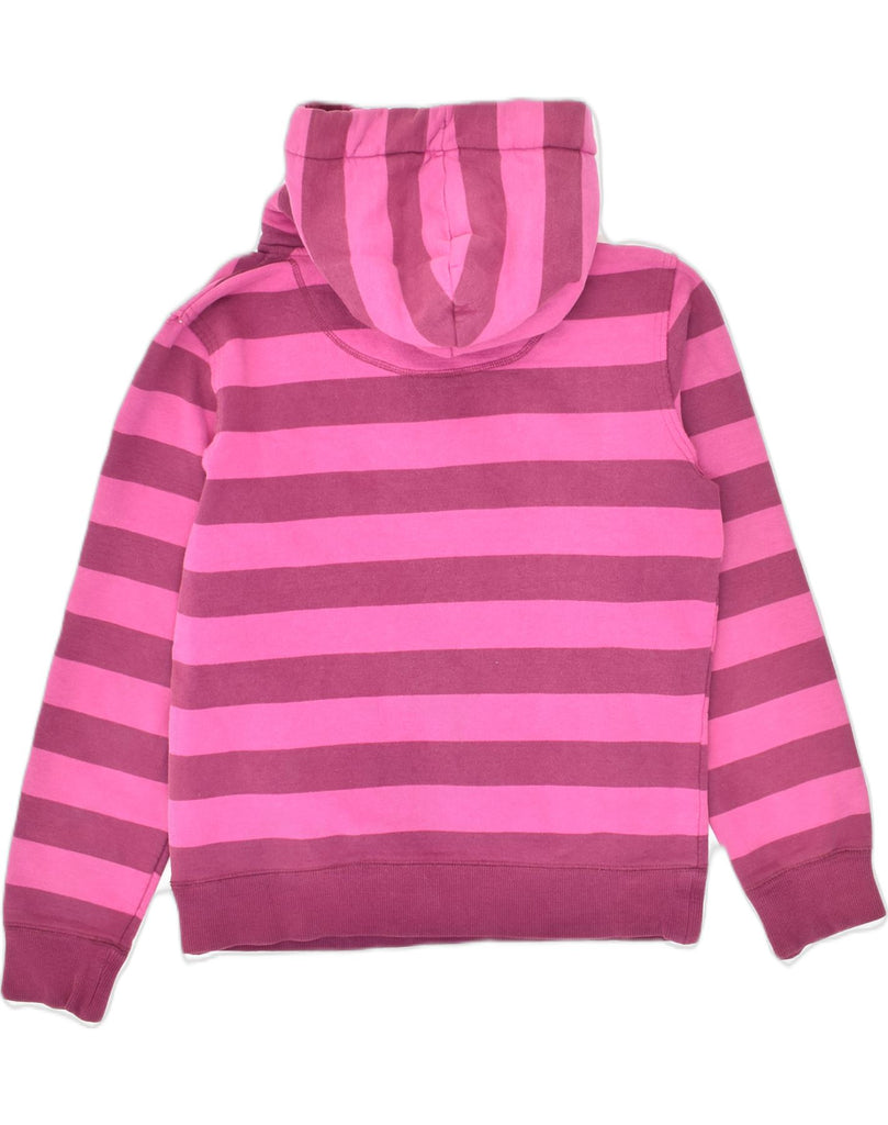 ANIMAL Womens Hoodie Jumper UK 10 Small Pink Striped Cotton | Vintage Animal | Thrift | Second-Hand Animal | Used Clothing | Messina Hembry 