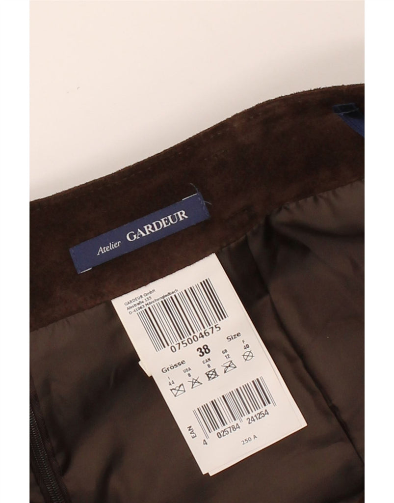 GARDEUR Womens A-Line Skirt EU 38 Medium W32  Brown Polyester Vintage GARDEUR and Second-Hand GARDEUR from Messina Hembry 