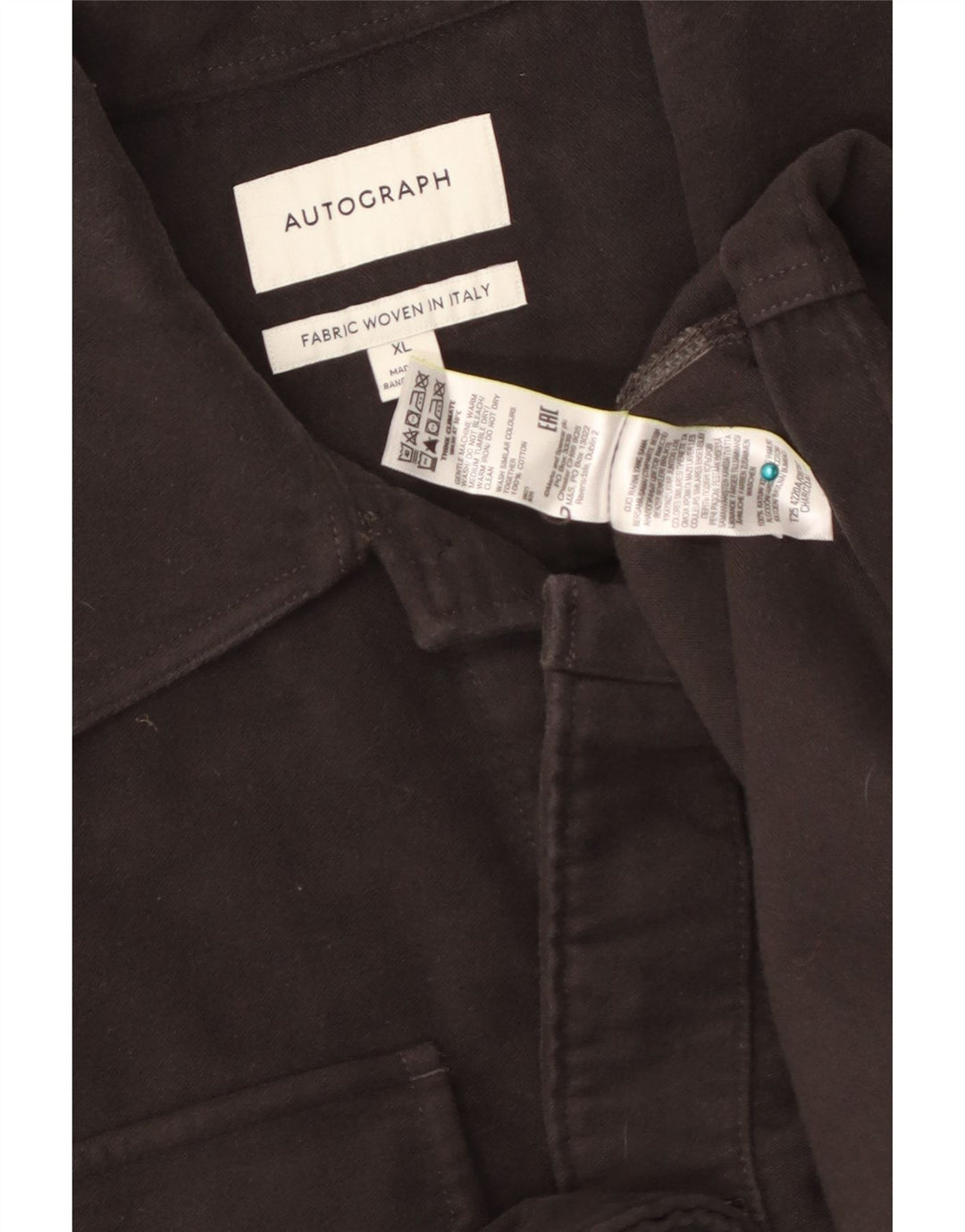 Marks & Spencer Mens Autograph Overshirt Shirt XL Grey Cotton
