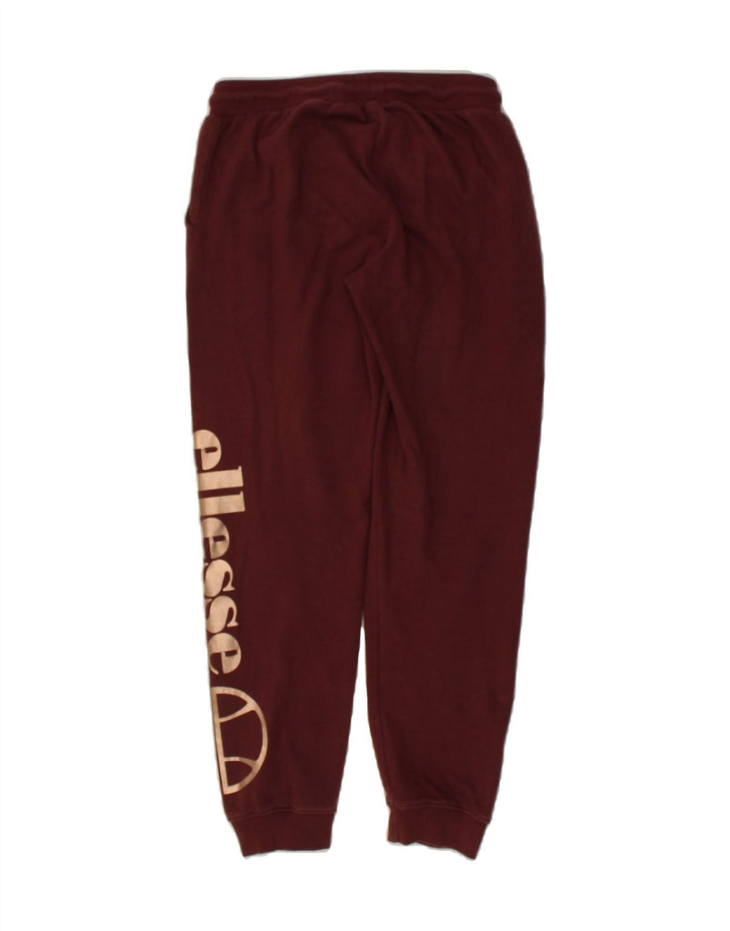 ELLESSE Womens Graphic Tracksuit Trousers Joggers UK 10 Small  Burgundy | Vintage Ellesse | Thrift | Second-Hand Ellesse | Used Clothing | Messina Hembry 