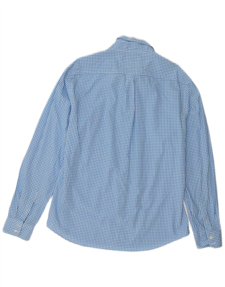 Boden Mens Regular Fit Shirt XL Blue Gingham Cotton