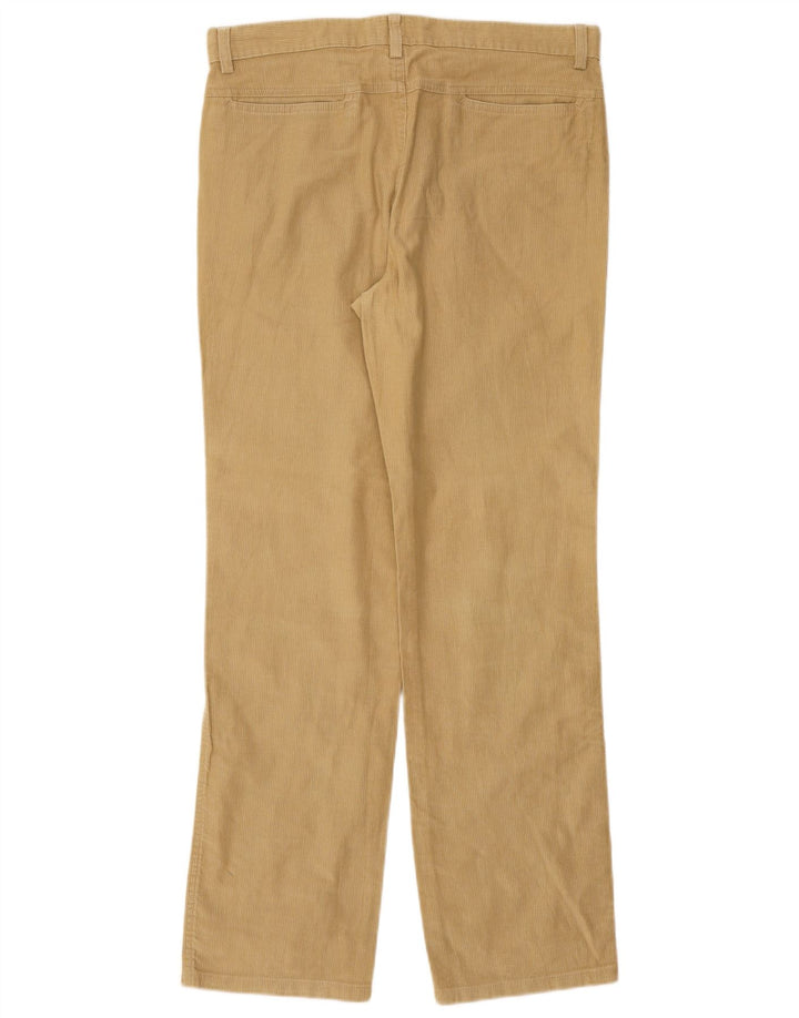 TRUSSARDI Mens Straight Corduroy Trousers IT 48 Medium W32 L31 Beige