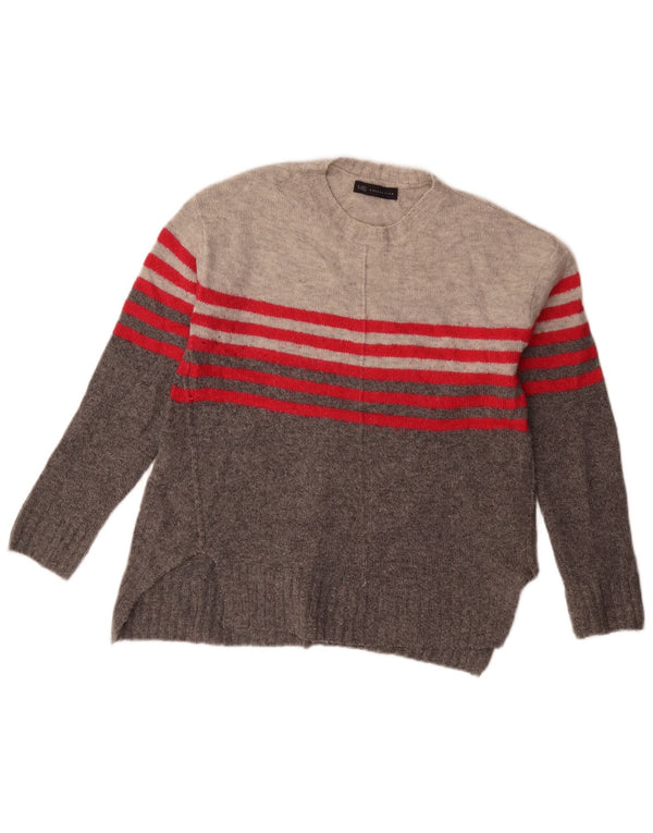 Marks & Spencer Womens Crew Neck Jumper Sweater UK 10 Small Grey