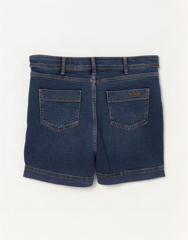 Weird Fish Womens Denim Shorts UK 14 Large W34 Blue Cotton