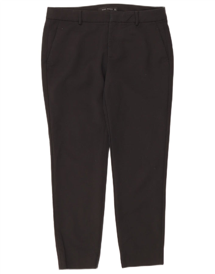Zara Womens Slim Chino Trousers Large W30 L28 Navy Blue