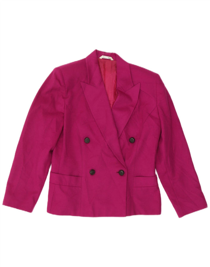 Accento By Marzotto Womens Double Breasted Blazer Jacket UK 16 Large  Pink