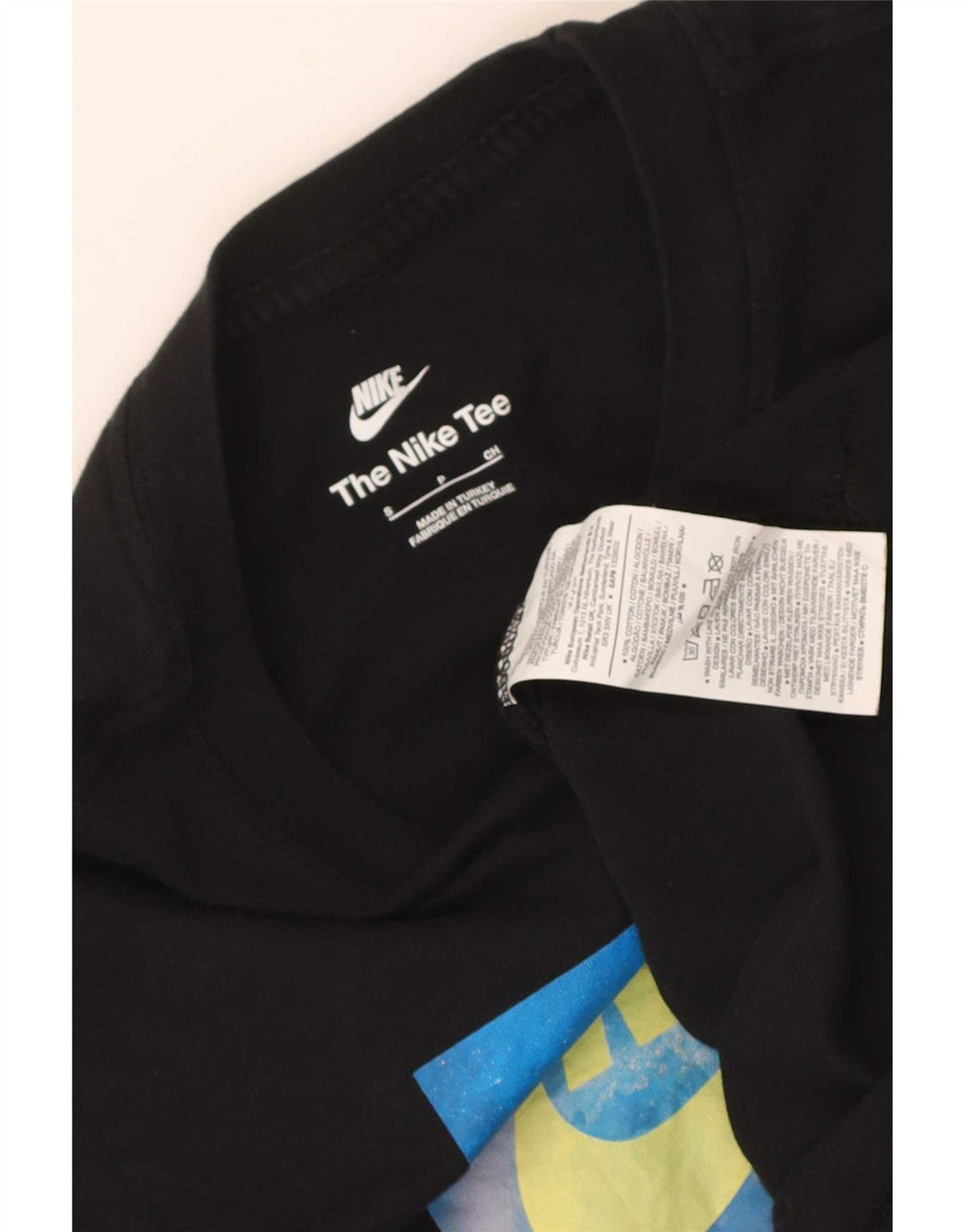 Nike Mens Graphic T-Shirt Top Small Black Cotton