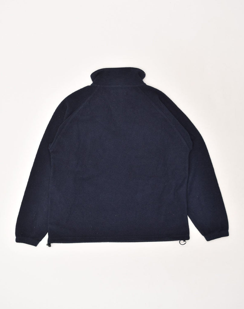 KAPPA Mens Zip Neck Fleece Jumper Medium Navy Blue Polyester | Vintage Kappa | Thrift | Second-Hand Kappa | Used Clothing | Messina Hembry 