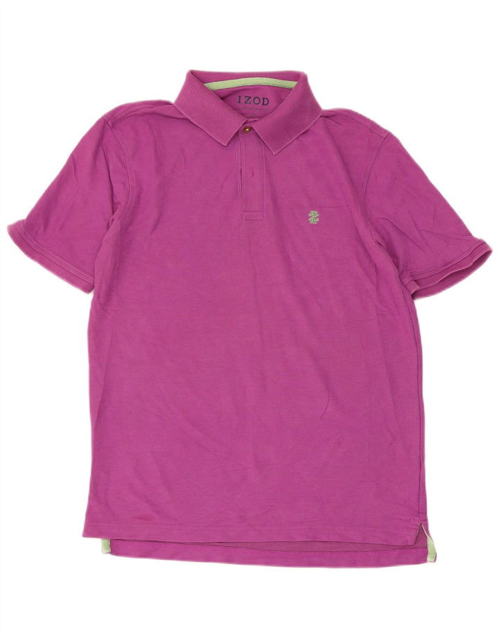 IZOD Mens Polo Shirt Small Purple