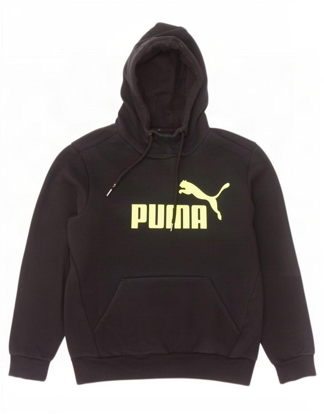 Puma Mens Graphic Hoodie Jumper Small Black Cotton