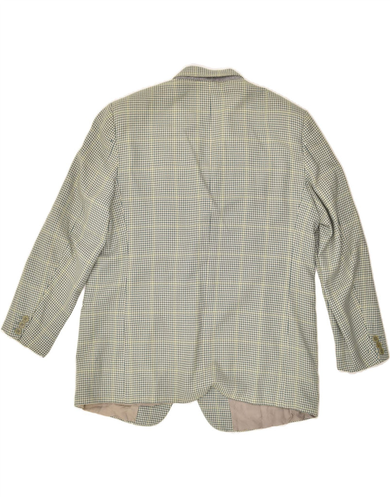 PAL ZILERI Mens 2 Button Blazer Jacket IT 52 XL Grey Houndstooth | Vintage Pal Zileri | Thrift | Second-Hand Pal Zileri | Used Clothing | Messina Hembry 