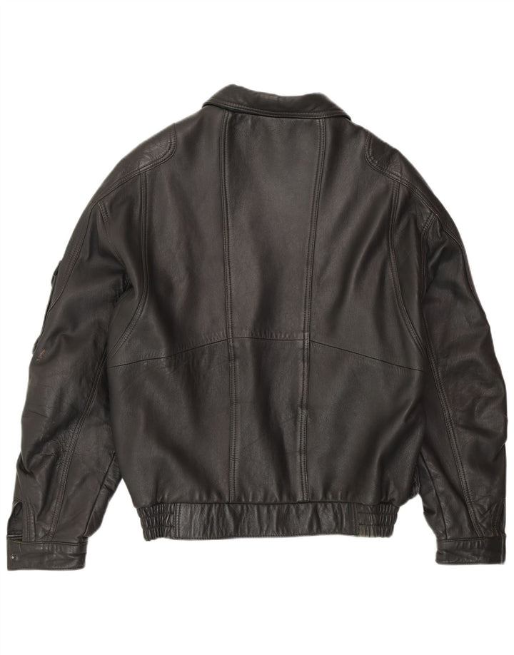 FATIGUE Mens Leather Jacket UK 38 Medium Black Leather