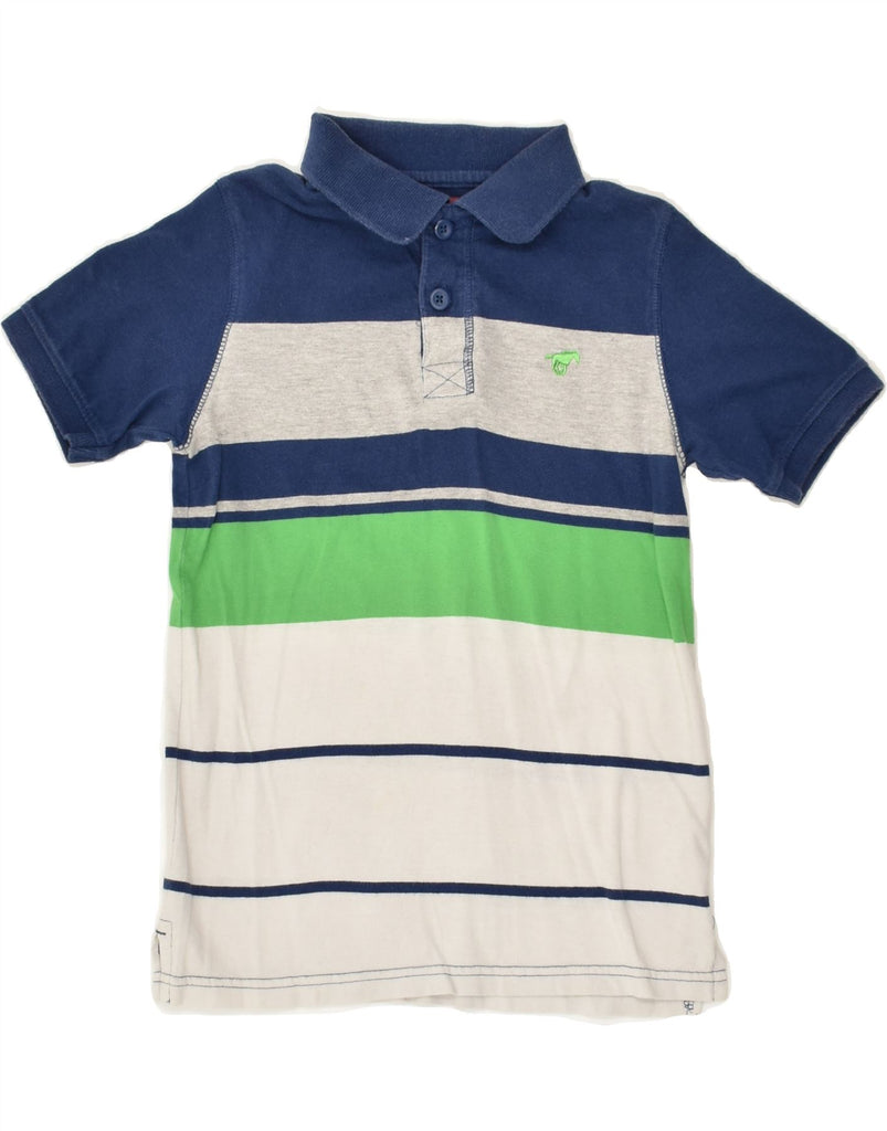 WRANGLER Boys Polo Shirt 6-7 Years Small Off White Striped Cotton | Vintage Wrangler | Thrift | Second-Hand Wrangler | Used Clothing | Messina Hembry 