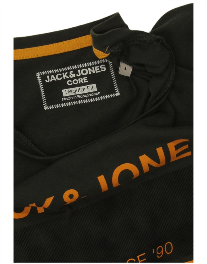 Jack & Jones Mens Regular Fit Graphic T-Shirt Top Large Green