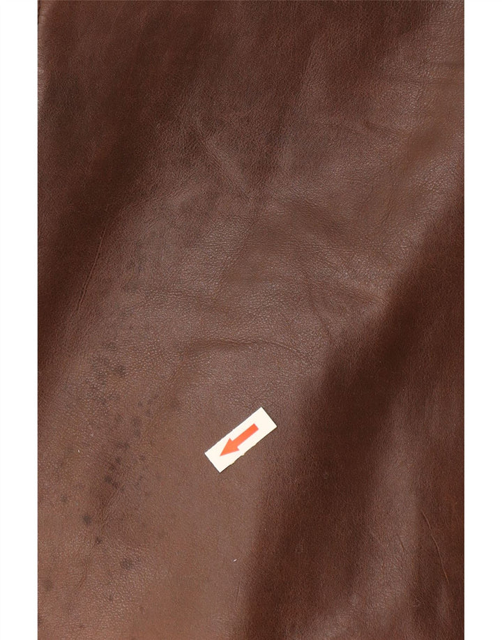 Conbipel Mens Natural Wear Leather Jacket IT 52 XL Brown