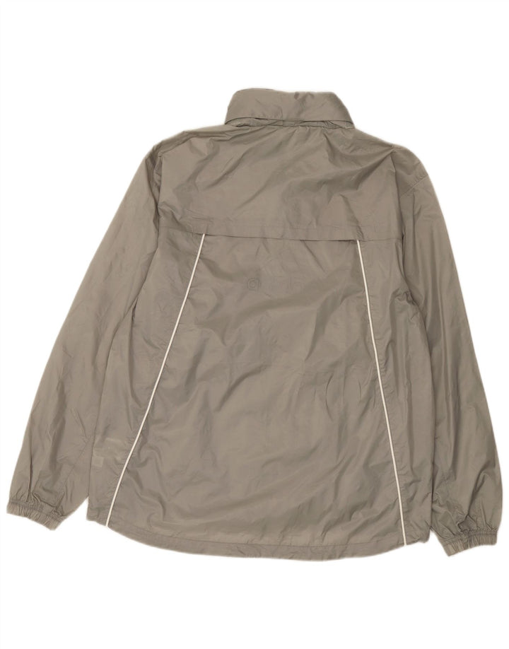 Adidas Mens Rain Jacket UK 38 Medium Grey Nylon