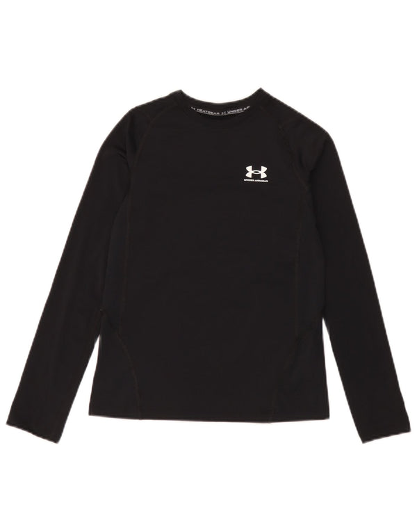 Under Armour Boys Heat Gear Top Long Sleeve 9-10 Years Medium Black