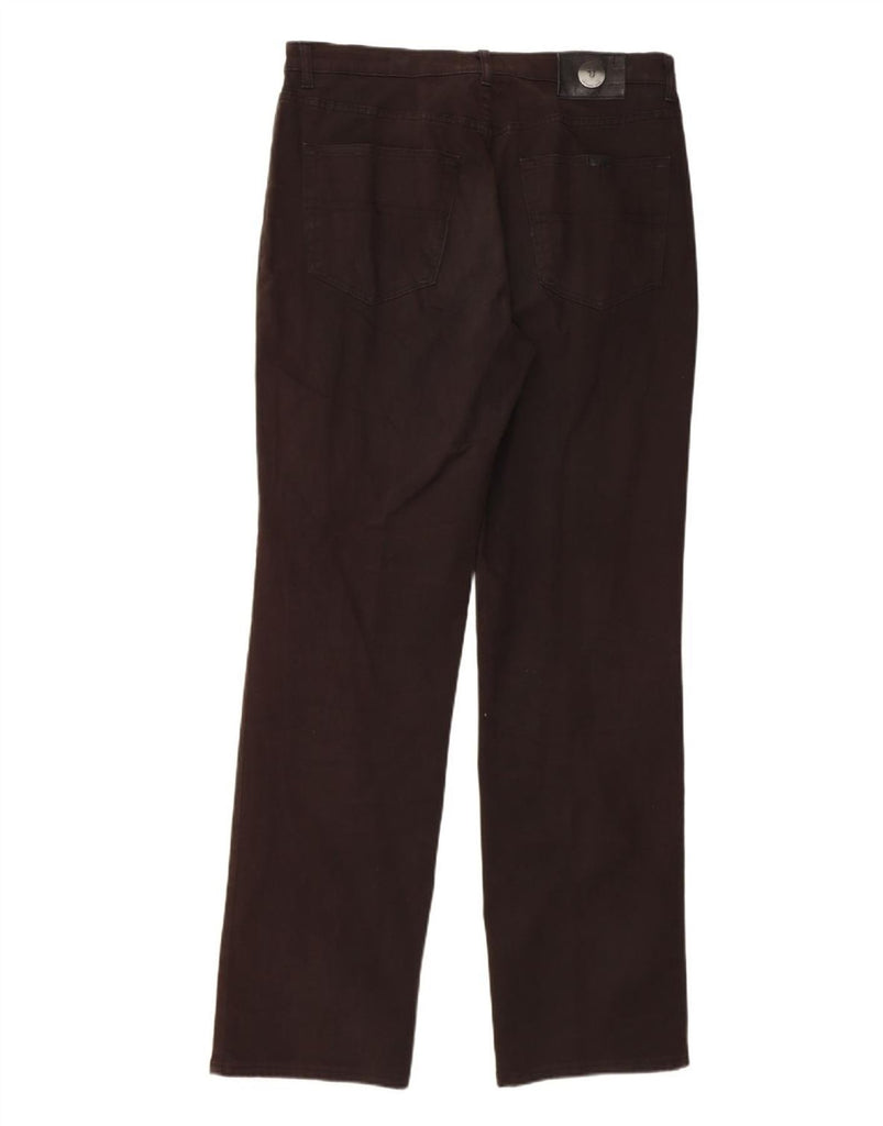 TRUSSARDI Mens Straight Casual Trousers IT 52 XL W36 L34 Black Cotton Vintage Trussardi and Second-Hand Trussardi from Messina Hembry 