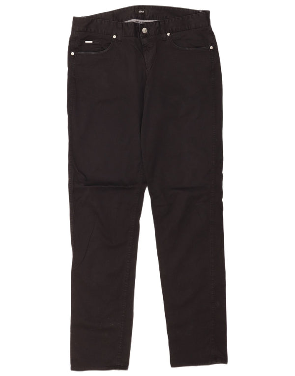 Hugo Boss Mens Slim Jeans W34 L34 Black Cotton