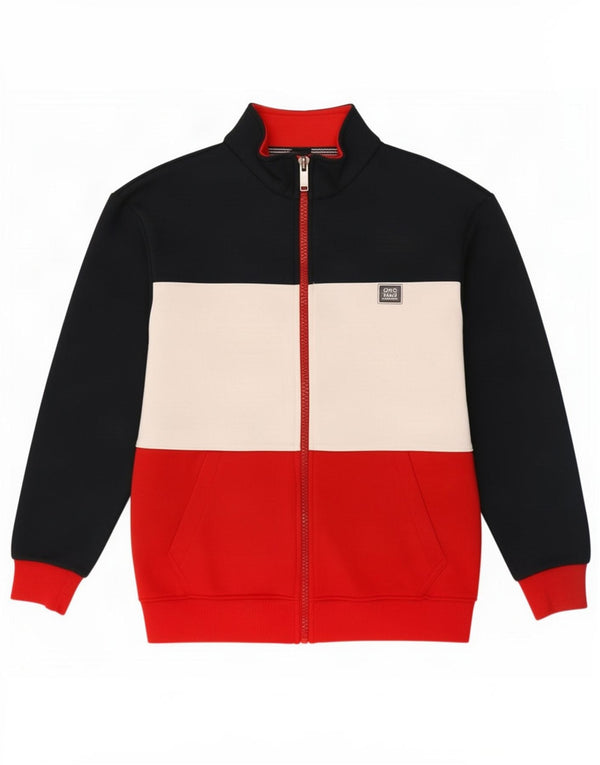 Jack & Jones Mens Tracksuit Top Jacket Medium Multicoloured Colourblock