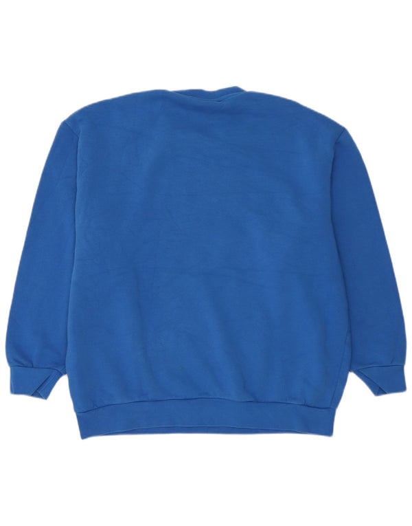 Adidas Mens Graphic Loose Fit Sweatshirt Jumper Small Blue Cotton