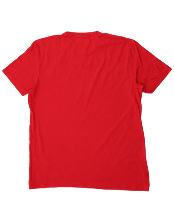 Kappa Mens T-Shirt Top 2XL Red Cotton