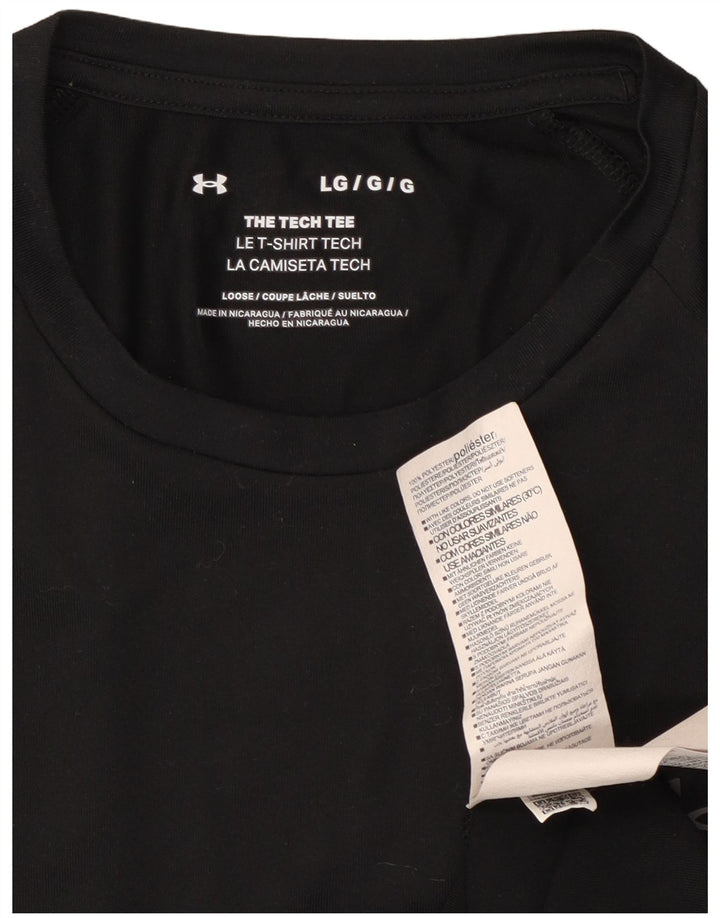 Under Armour Mens T-Shirt Top Large Black Polyester
