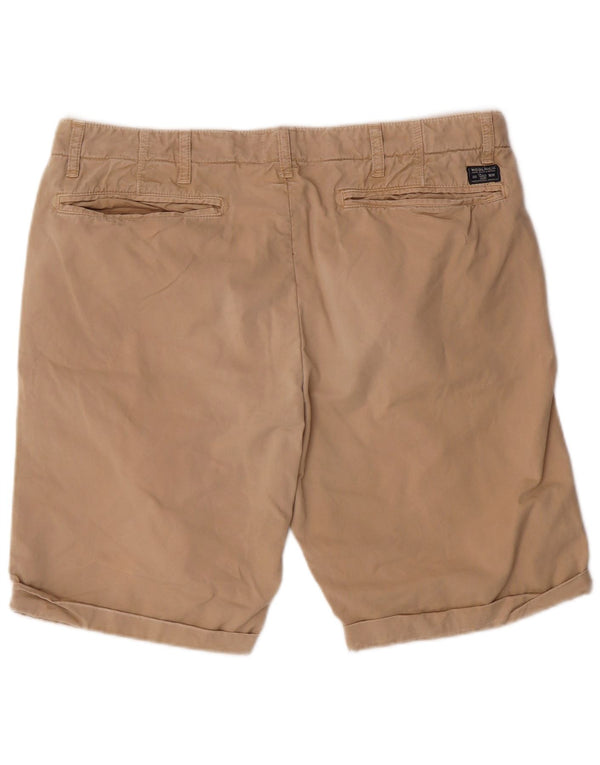 Woolrich Mens Casual Shorts W36 Large  Beige Cotton