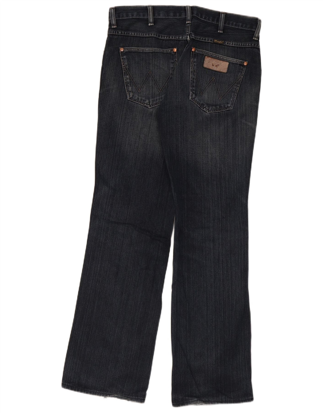 Wrangler Mens Alaska Bootcut Jeans W33 L31 Navy Blue Cotton