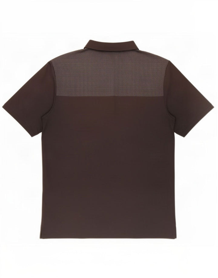 Adidas Mens Polo Shirt Medium Black Colourblock Polyester