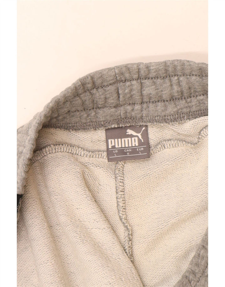 Puma Mens Tracksuit Trousers Joggers Large  Grey Flecked