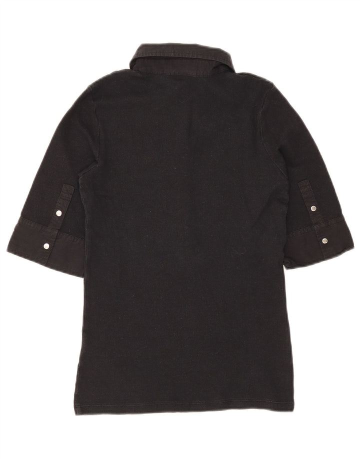 Gant Womens Polo Shirt UK 8 Small Black Cotton