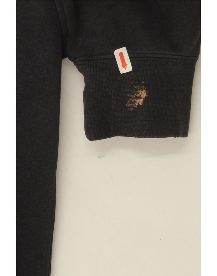 Nike Womens Oversized Hoodie Jumper UK 14 Medium Black Cotton